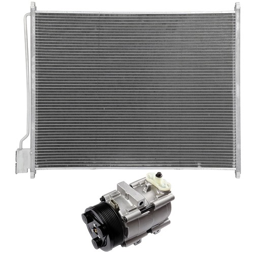 A/C Condenser & AC Air Conditioner Compressor Kit for 2000-2001 Ford ...