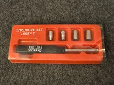 Vintage Snap-on 1605-t 18 Drive Socket Set T40 T6 T8 T10 T12 Usa Complete