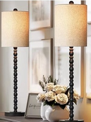 Buffet Lamps, Table Lamps Set of 2-30'' H Tall with Sturdy Metal Bases & Textu...