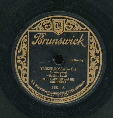 78tk-dancel-BRUNSWICK 3452-Harry Archer-(Yankee Rose/High,high up in the hills)