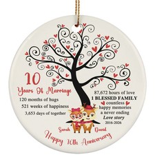 Personalized Happy Anniversary Ornament Funny Deer Couple Love Marriage Gift