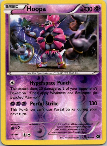 Hoopa Reverse Holo Rare XY - Steam Siege Pokemon 51/114 LP
