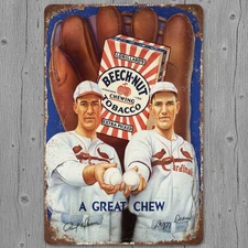 Beech-Nut Tobacco A Great Chew 8 x 12 Vintage Novelty Metal Sign Made In USA