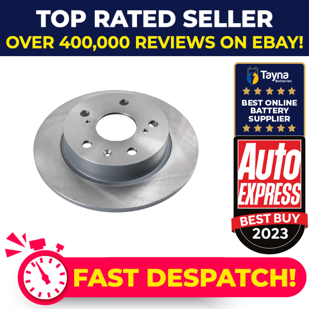 2x Brake Discs Pair Solid Rear 259mm ADK84345 Blue Print Set 5561161M00 Quality