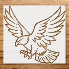 Majestic Eagle Flying Wildlife Decor Stencil for Nature - Inspired Art - Stenci…
