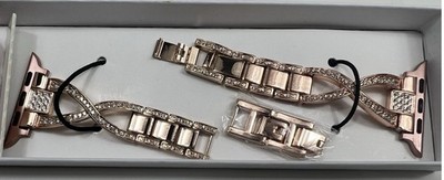 Smart Watch Luxury Edition Rose Gold Crystal Rhinestones Glam *NEW*