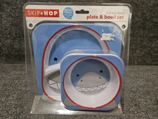 Skip Hop Zoo Melamine SHARK Plate & Bowl Set