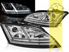 Scheinwerfer echtes LED Tagfahrlicht f&uuml;r Audi TT 8J Coupe Cabrio chrom