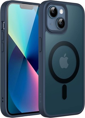 JETech Magnetisch Hülle für iPhone 13 6,1 Zoll Kompatibel - MagSafe(Sturmblau)