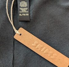 NWT SKIMS Cotton Rib Straight Leg Lounge Pant size XL color SOOT AUTHENTIC