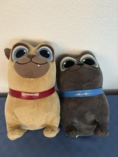 Disney Jr. Puppy Dog Pals Lot of 2 Plush Bingo and Rolly the Bulldog