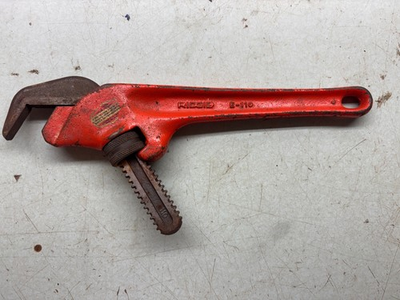 #ad #ad RIDGID E 110 10quot; Offset Smooth Jaw Adjustable Pipe Wrench Vintage USA Made $25.00