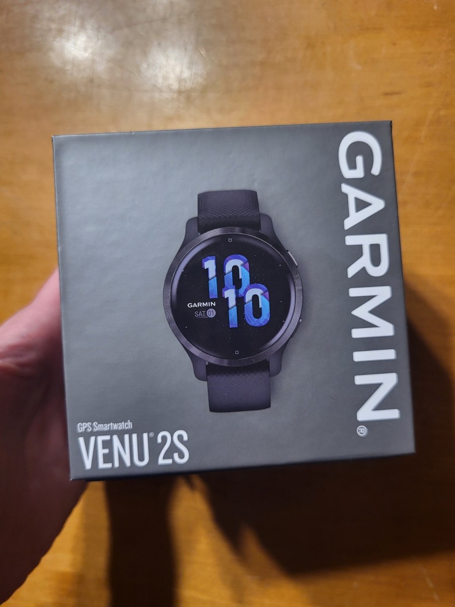 Garmin Venu 2S GPS Watch - Slate Stainless Steel Bezel with Garmin Venu 2S GPS Watch - Slate Stainless Steel Bezel with
