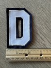 Vintage Hand Cut Tackle Twill Letter D 2 Color White On Navy 3 1/4” 3.25 Inches — photo 5