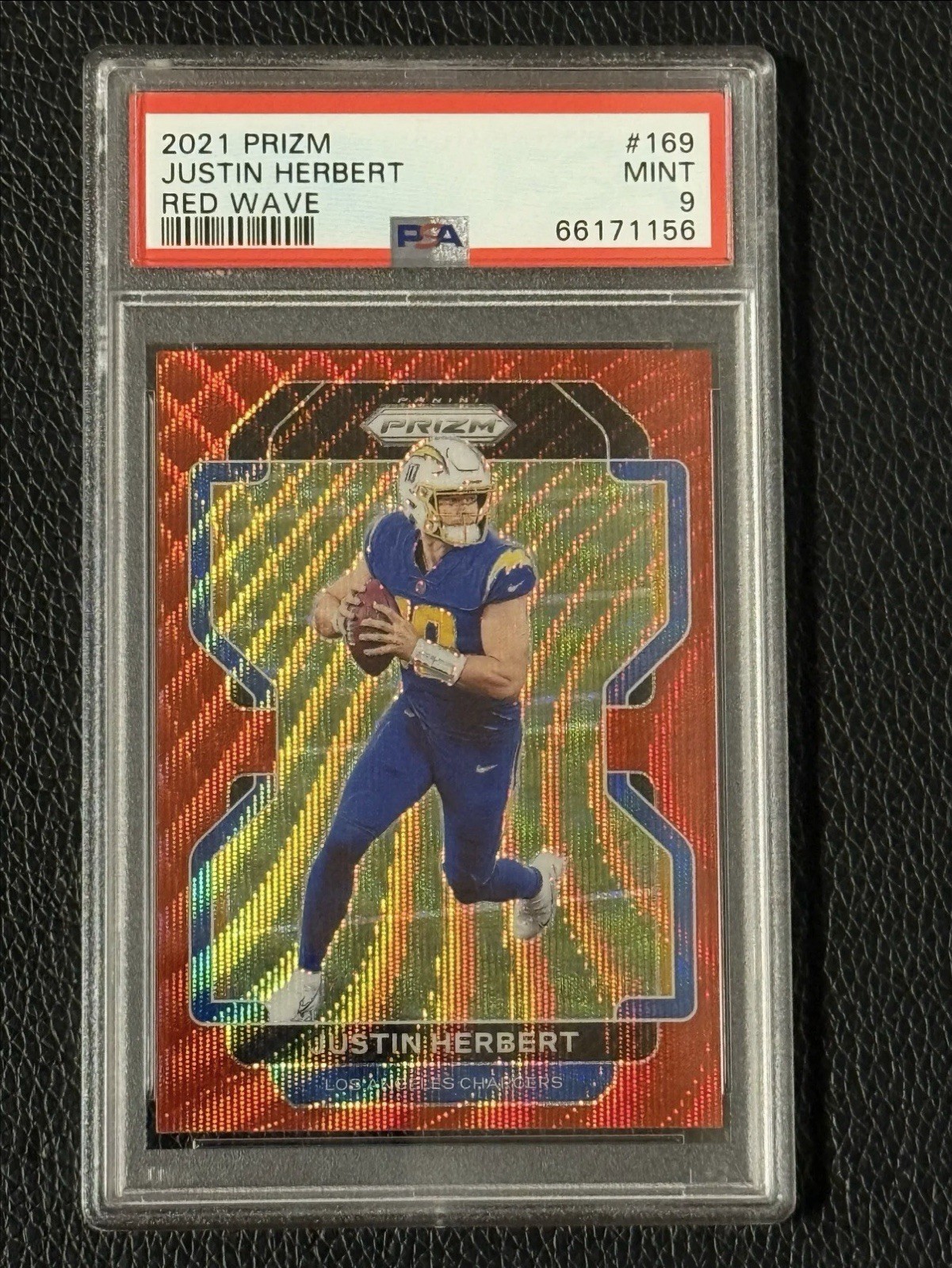 2021 Panini Prizm - Justin Herbert #169 Red Wave Prizm /149