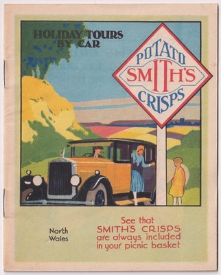 1930s Travel Tourist Booklet Photo North Wales Smiths Chips Motor Tours