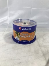 Verbatim DVD-R 4.7GB 16X White Inkjet Printable with Branded Hub, 50-Disc