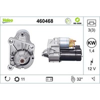 Anlasser Starter 12 V 1,4 Kw 11 ZäHne Valeo FüR U.A. Opel Arena