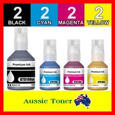 8x NON-OEM BTD180 BTD-180 Ink Bottle for Brother DCPT580DW DCPT780DW