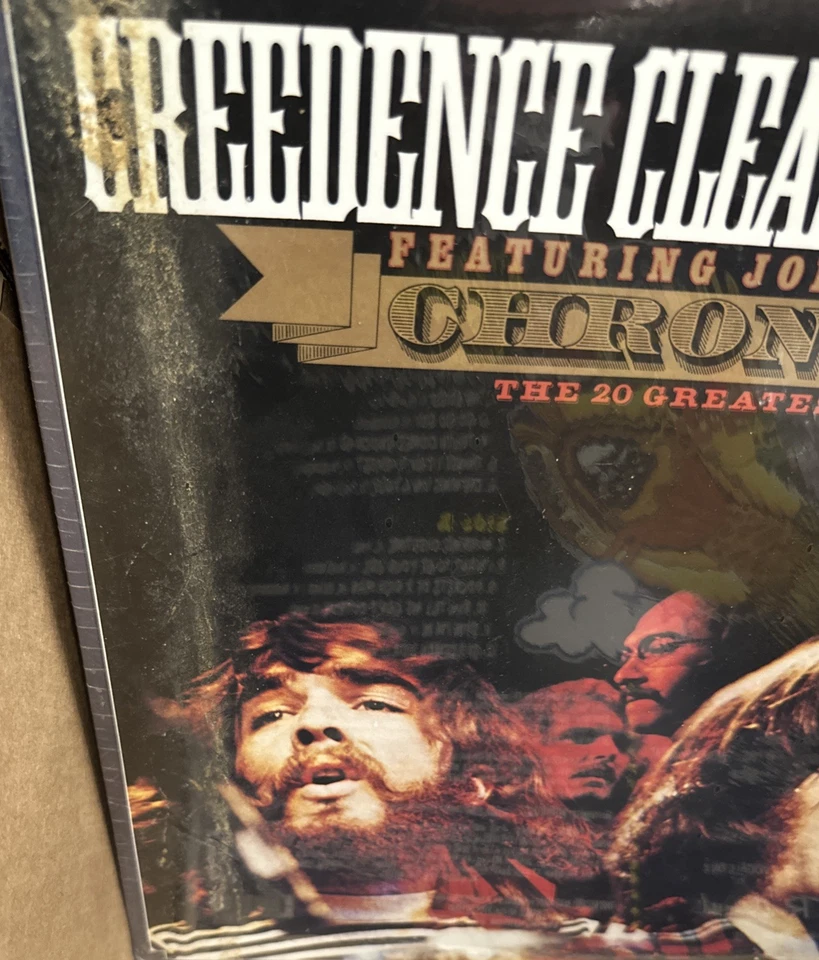 ⚡️Credence Clearwater Revival Chronicle 2 LPs BLUE VINYL  🆕 Damaged Plastic ⚠️ - Image 3 of 4