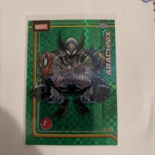 Topps 2026 Chrome Marvel Arachnix #103 1st Appearance Green X Fractor /99
