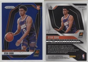 2024-25 Panini Prizm Blue Prizm /199 Ryan Dunn #258 Rookie RC