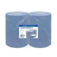 2X Putztuchrolle Putzpapier Werkstattrolle Papiertuch Blau 2-Lagig 1000 Blatt Wp