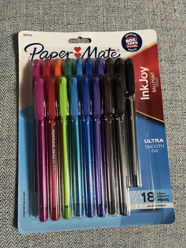 Paper Mate InkJoy 100ST Ballpoint Pens, Medium 18 Count (Pack of 1), Assorted 