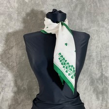 VTG. Ireland Shamrocks St. Patrick Day Polyester Scarf - 26  square