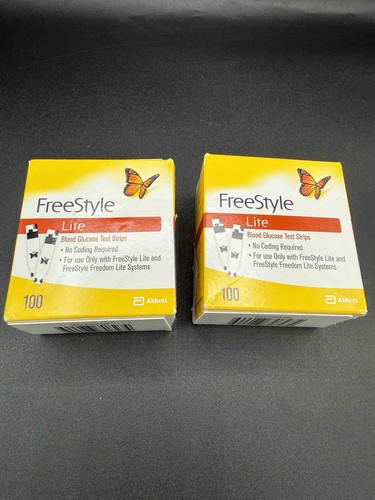 200 tiras reactivas de glucosa en sangre Freestyle Lite - 2 x 100 ct - ¡EXP: 05-31-2026 +!