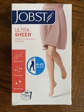 Jobst UltraSheer Compression Thigh High 15-20mmHG Petite X-Large Natural NEW