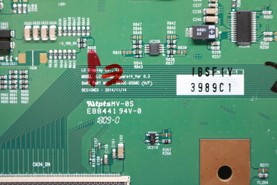 Placa NEC MultiSync 98" 4K LED C981Q T-Con 6870C-0508C LC980DQD Foto 2 de 3