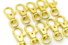 25pcs Gold Swivel Snap Lobster Clasp Metal Lanyard For Paracord