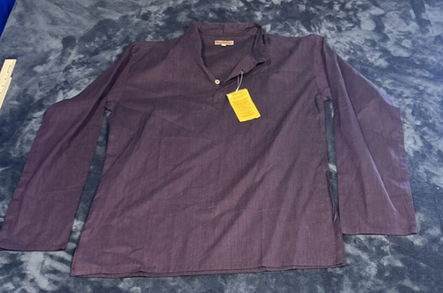 Kalpastree Women's Embroidered Tribal Ethnic Shirt Top Purple Med Hippie