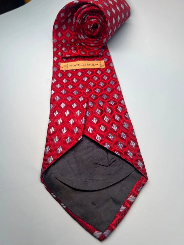 Fratelli Moda 真丝领带 意大利制造 58 英寸 x4 — 第 4/4 张图片