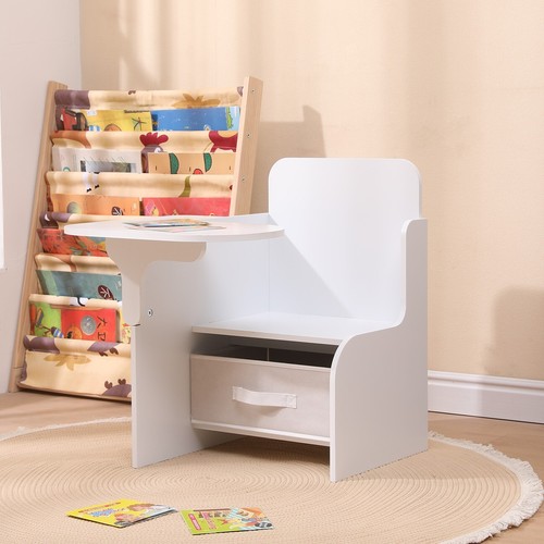 2 in 1 Children Chair Desk with Storage Bin Mysize Arts Craft Snack Toddler Kids - Picture 5 of 11