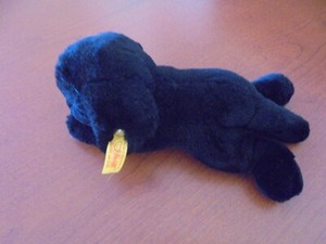 Steiff Germany Plush Black Lab Puppy