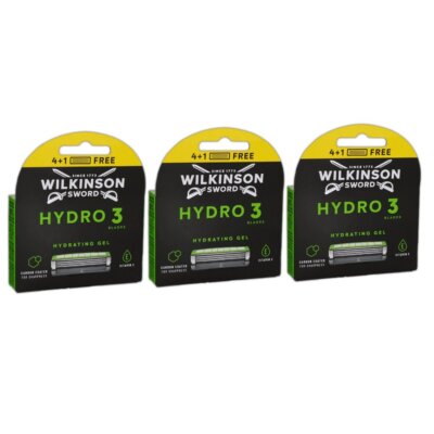 Wilkinson Sword Hydro 3 Skin Protection 3 x 4 + 1 Rasierklingen Aloe Vera Set