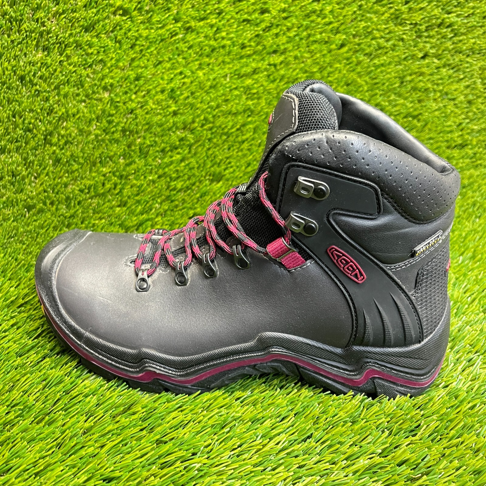 Stivali Keen Liberty Ridge WP donna taglia 9 5 grigio nero impermeabili da lavoro escursionismo