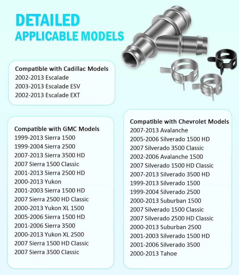 Outlet Radiator Coolant Hose Connector 47157 for Chevrolet Silverado 1500 99-13 - Image 4 of 4