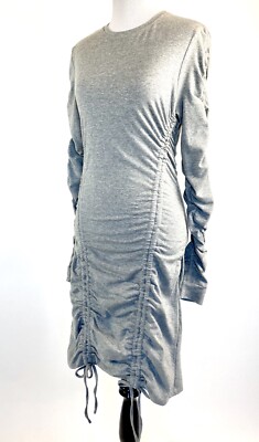 Kendall + Kylie Grey Ruched LS Stretch Dress S Retail $118 Price $72 | eBay