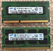 Samsung DDR3 1333Mhz 4GB 2Rx8 PC3-10600S and 2GB 1Rx8 PC3-10600S Laptop Memory