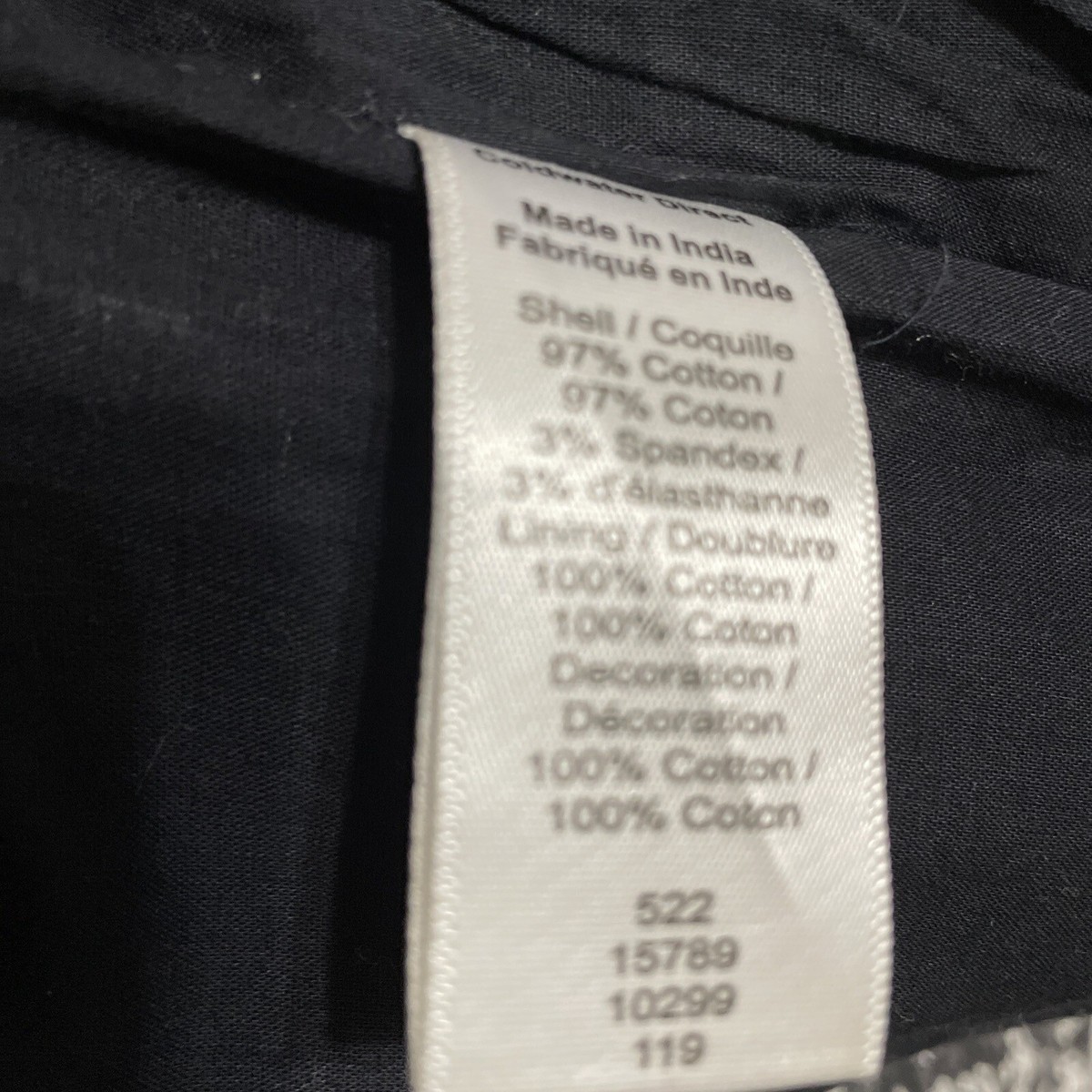 Coldwater Creek Black /White jacket passementerie raised braid