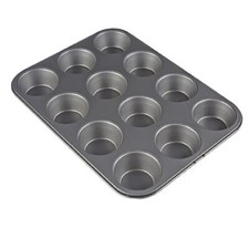 LARGE MUFFIN PAN YORKSHIRE PUDDING CUP MOULD BAKEWARE 12 CUPS CAKE BAKING TRAY