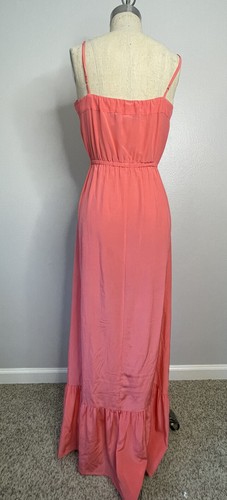 Twelfth Street by Cynthia Vincent Womens Silk Maxi Dress Coral Orange Medium - Picture 5 of 11