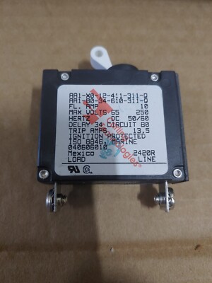 CARLING TECHNOLOGIES 10A HYDRAULIC MAGNETIC CIRCUIT BREAKER #AA1-X0-12-411-311-Q