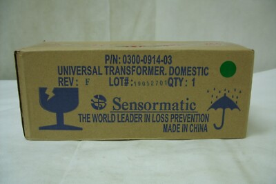Sensormatic 0300-0914-03 Transformer Universal, 220/230/240V Input, 50/60HZ NOS