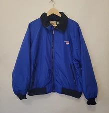 Vintage WearGuard Pepsi Blue Nylon Jacket Sleet Mud Snow Resistant 15590 Size XL