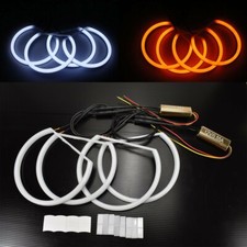 Cotton LED Angel Eye Switchback W+A DRL Fits 00-03 E46 2D W/ Projector