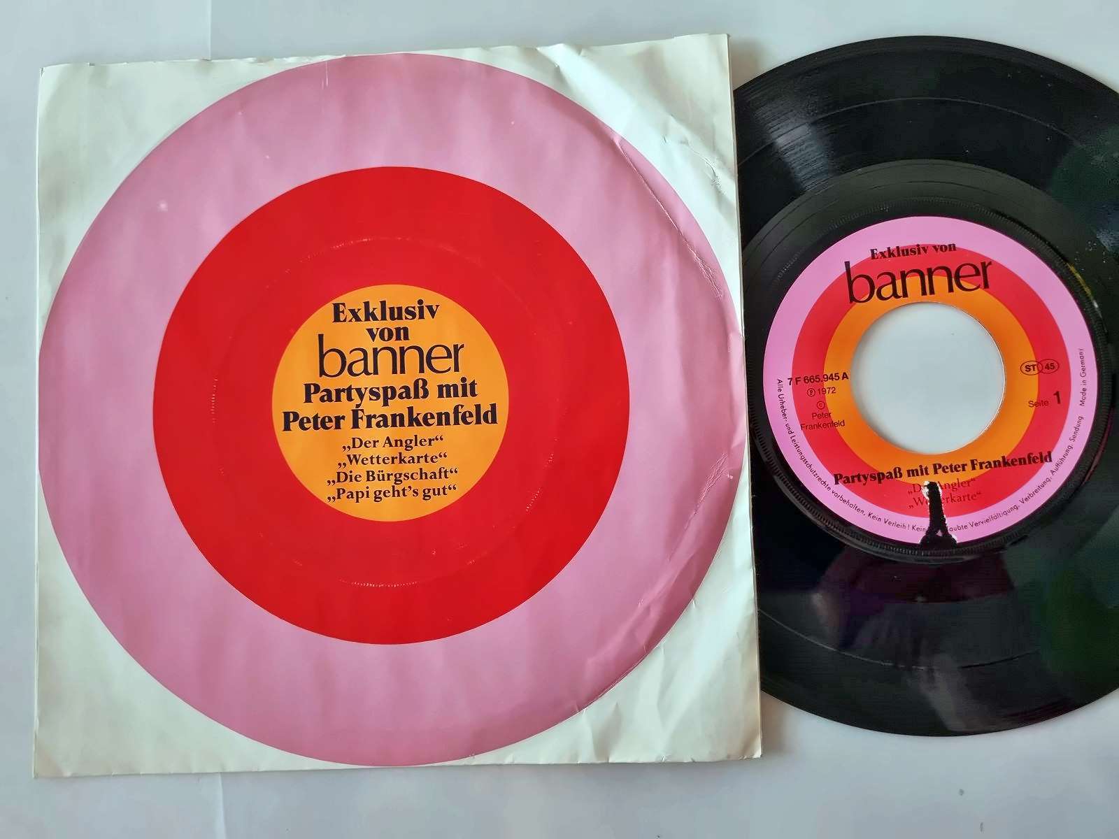 Peter Frankenfeld - Banner PROMO/ Der Angler 7'' Vinyl Germany